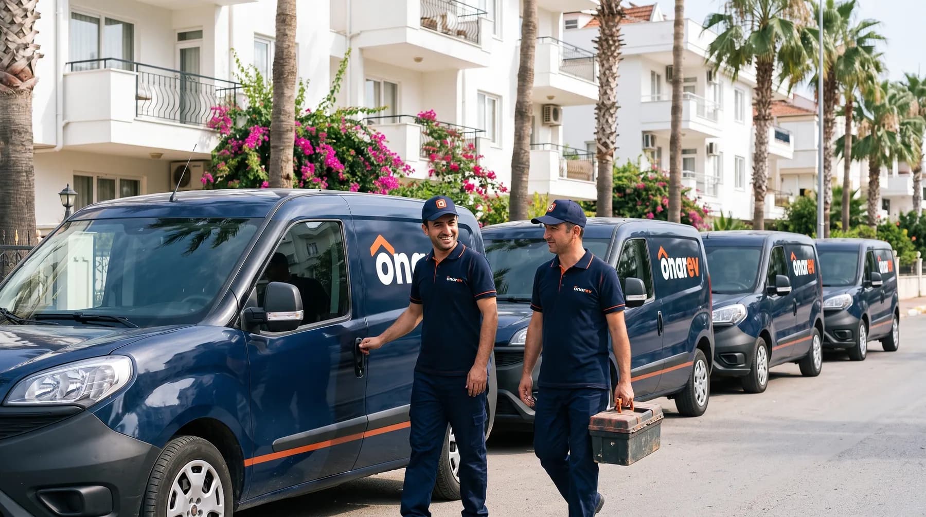 Kepez için yola çıkan Onarev servis araçları (temsilî görsel)