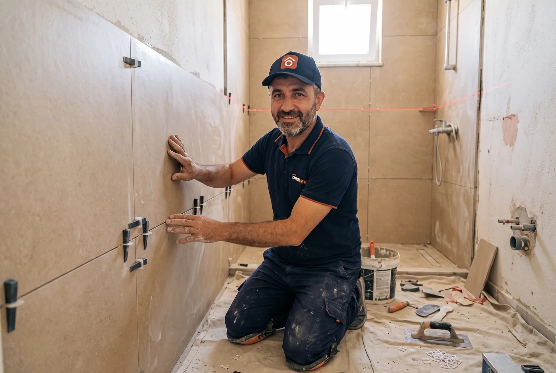 Banyo Tadilatı ve Yenileme: iş başındaki Onarev ustası (temsilî görsel)